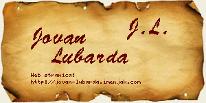 Jovan Lubarda vizit kartica